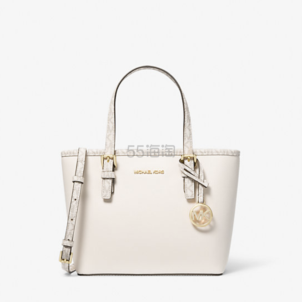 【2件8折】Michael Kors Jet Set Travel 迷你老花边托特包 双色