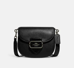 Coach 蔻驰 Morgan Saddle 黑色马鞍斜挎包