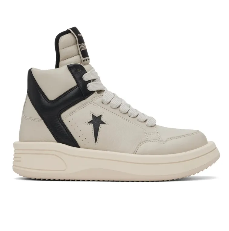 RICK OWENS DRKSHDW X Converse 联名款TURBOWPN 灰色高帮运动鞋- 北美