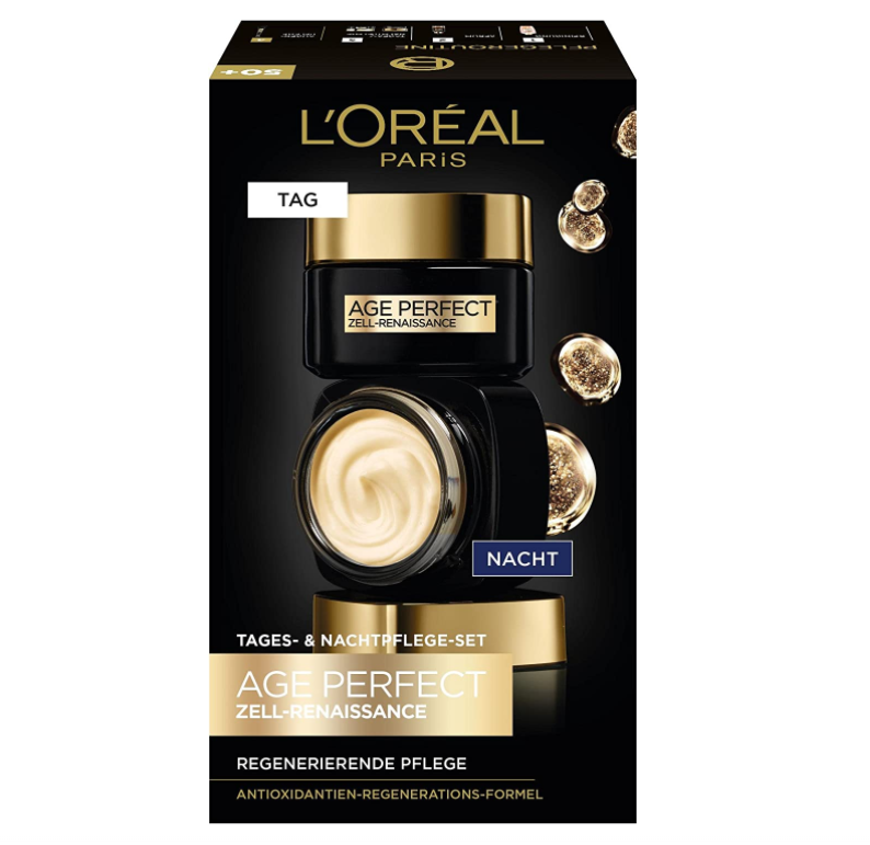 【含税直邮】L'Oreal 欧莱雅 Age Perfect 复颜日夜面部套装 2 x 50ml