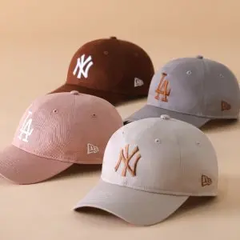 New Era Cap：全场大促！水洗小白标棒球帽£23、奶茶棕格纹£20