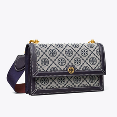 Tory burch 老花小号风琴包 海军蓝