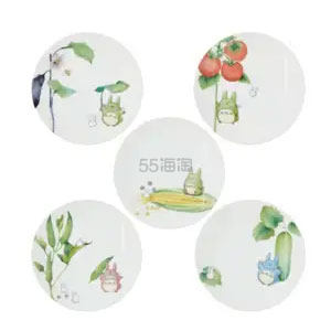 【含税直邮】Noritake 则武 龙猫&蔬菜系列 白瓷盘子套装 220ml*5组装 VF9931A/1704