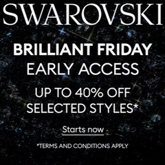 Swarovski：黑五提前享！精选款式低至6折优惠