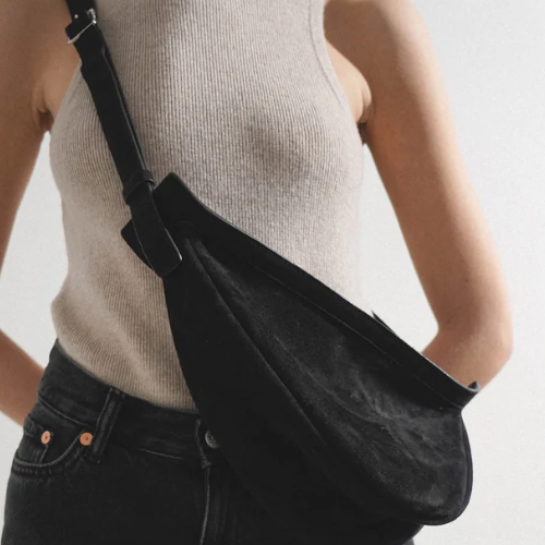 上新！THE ROW Slouchy banan 小号麂皮斜挎包