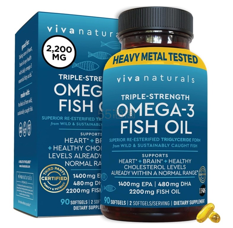 降价！Viva Naturals Omega 3鱼油-Omega 3补充剂
