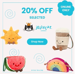Hamleys：精选 Jellycat 专区 咖啡斜挎包£22