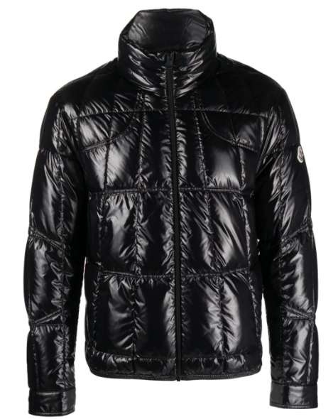 澳门好价！Moncler Tevel 黑色亮面羽绒服