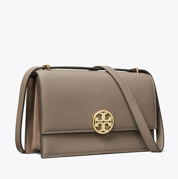 新款！Tory burch MILLER 斜挎包 焦糖色/大象灰