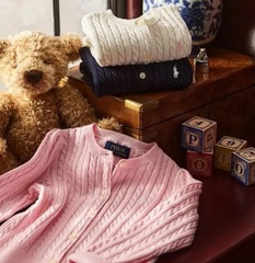 多色XL有货！Ralph Lauren 拉夫劳伦 Cable-Knit 大童款 针织开衫