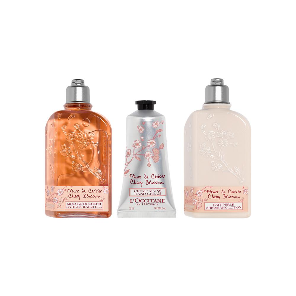 【每日星品】L'OCCITANE 甜蜜樱花香氛身体套装（节日限定） 575ml 3件装