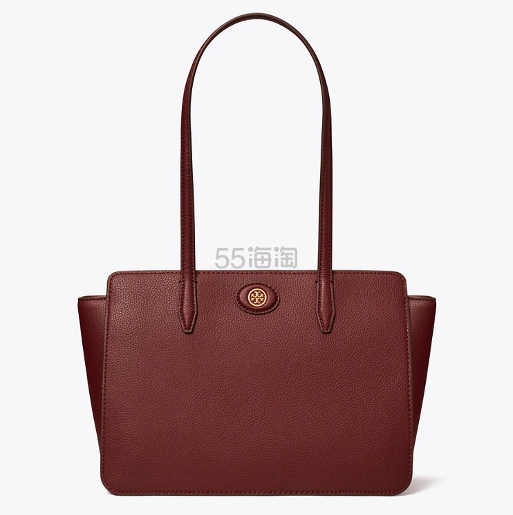 降价！Tory Burch 小号 ROBINSON 酒红托特包