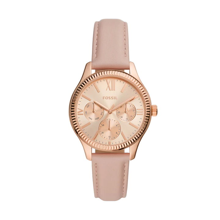 热卖！Fossil Rose Gold-Tone Alloy 裸色手表