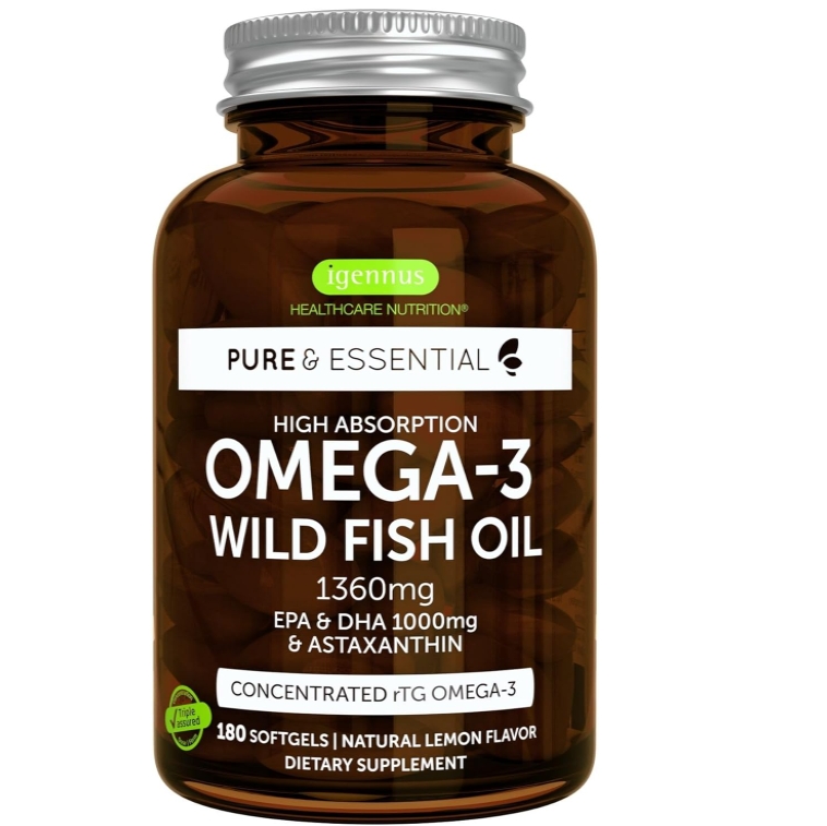 Igennus Healthcare Nutrition Pure & Essential 高吸收性 Omega-3 野生魚油