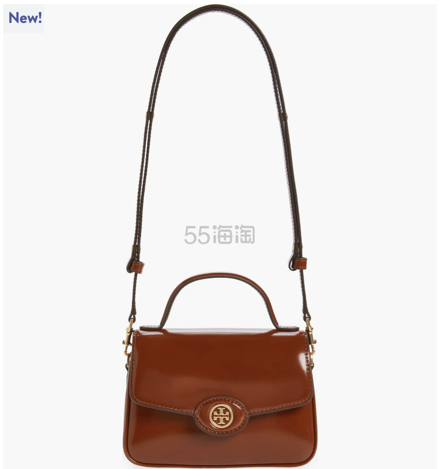 棕色补货！Tory Burch 汤丽柏琦 Robinson Spazzolato 升级版手提豆腐包