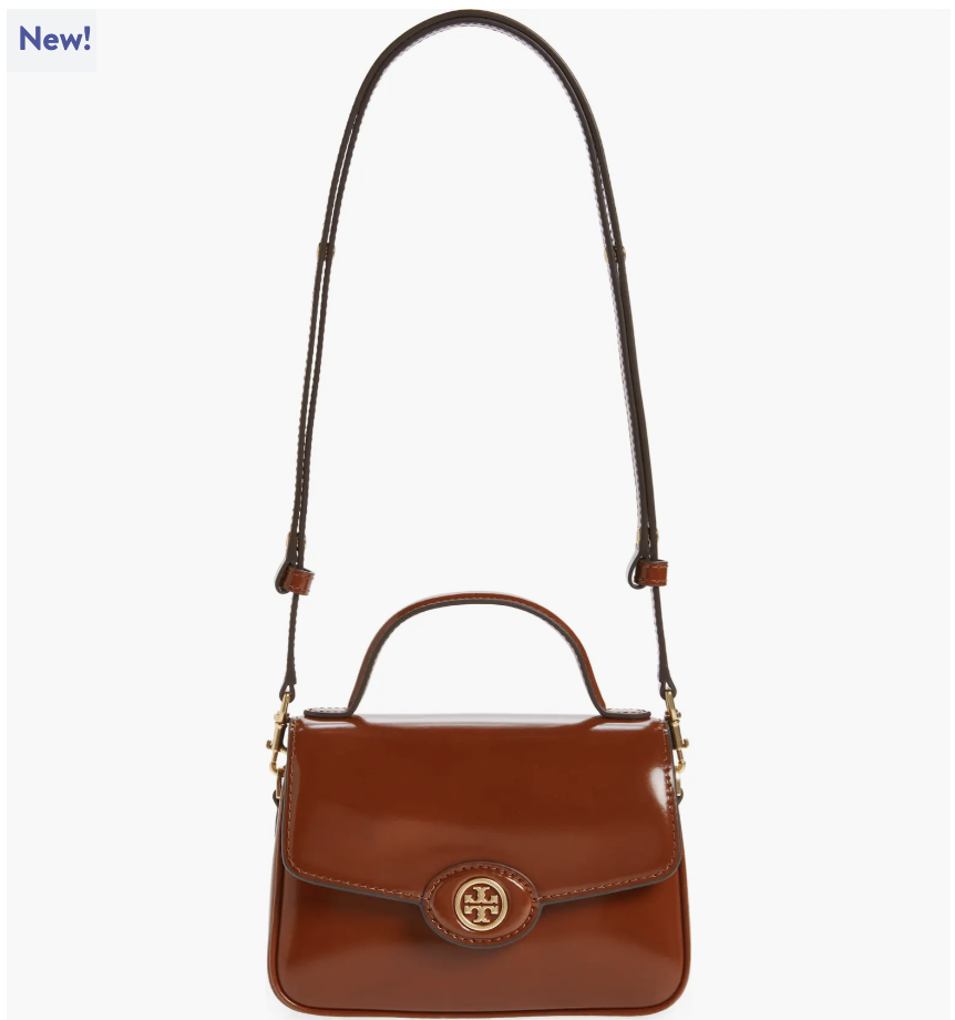 棕色补货！Tory Burch 汤丽柏琦 Robinson Spazzolato 升级版手提豆腐包