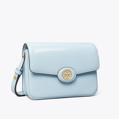 Tory Burch Robinson Spazzolato 蓝色豆腐包