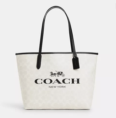 降价！COACH 蔻驰 City logo 印花托特包