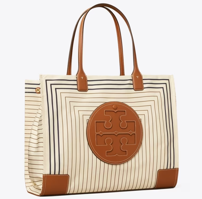 Tory Burch 汤丽柏琦 ELLA 条纹印花托特包