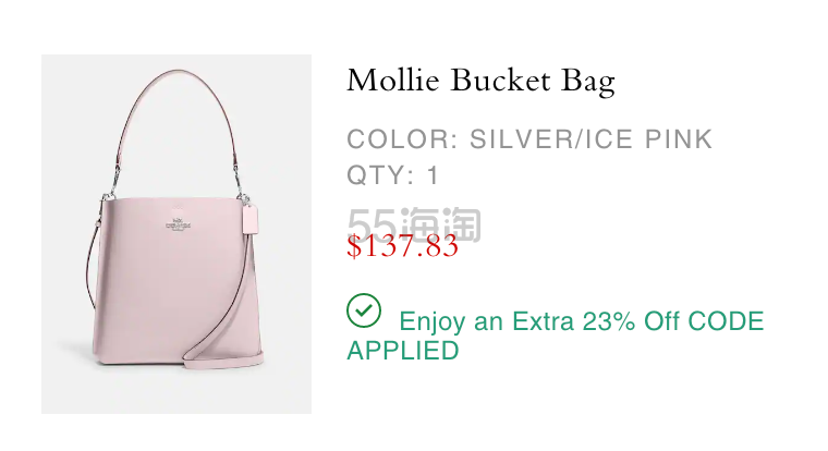 Coach Mollie 蔻驰纯色托特包