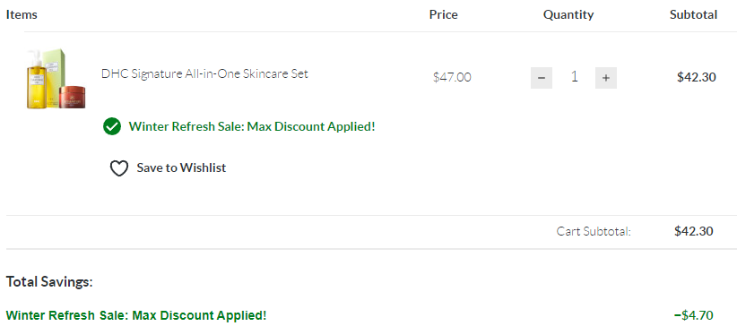 好价！DHC 卸妆套装