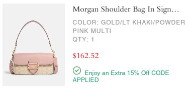 额外8.5折！Coach Morgan 新款法棍包 粉色拼接