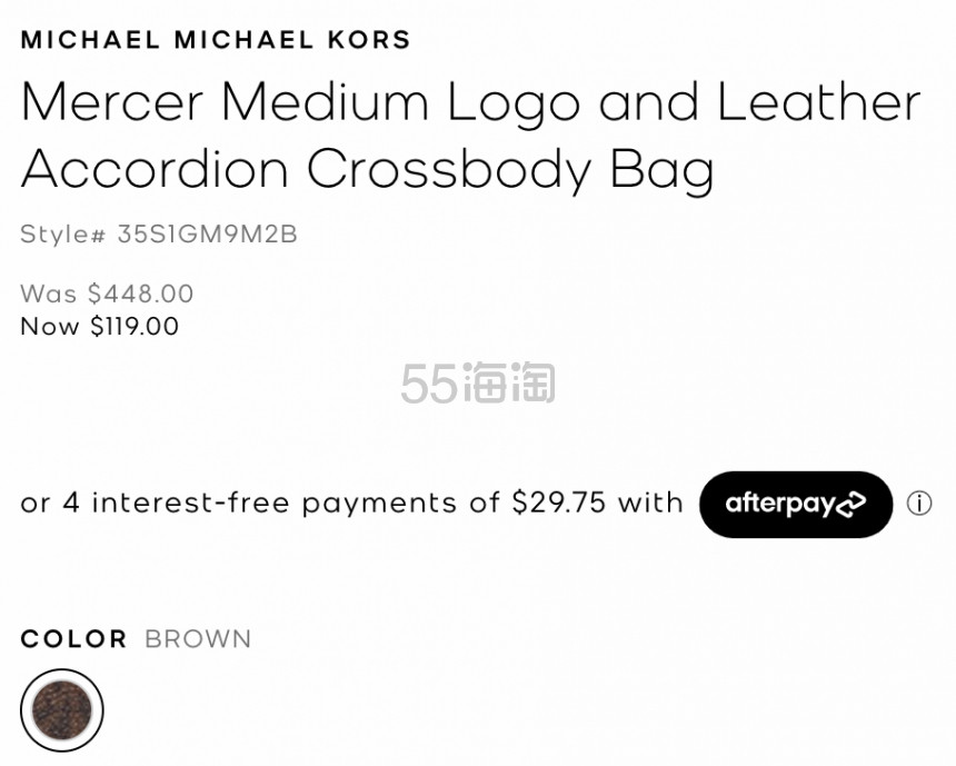 补货！Michael Kors Mercer 中号老花风琴包