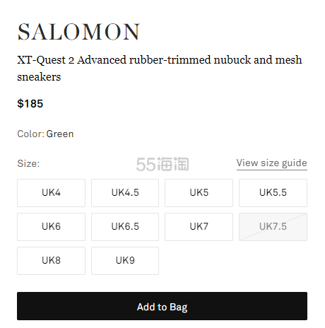美站码全！SALOMON XT-Quest 2 运动鞋
