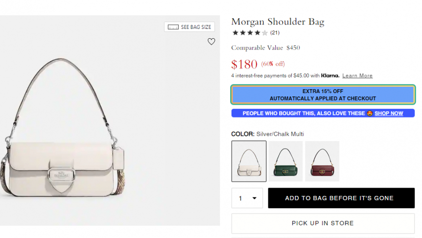 Coach Morgan 2022秋冬新款法棍包 白色/红色/绿色