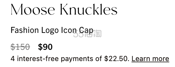Moose Knuckles Logo棒球帽
