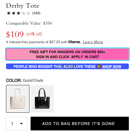 补货！Coach 蔻驰 Derby 托特包白月光