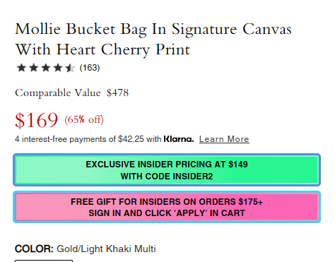 降价！COACH 蔻驰 限量款樱桃托特包