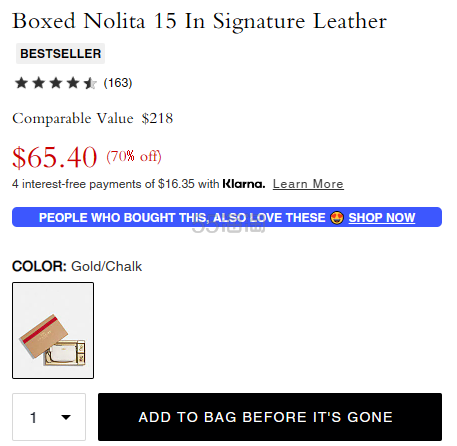 补货！Coach 蔻驰 Nolita 15 浮雕白色麻将包礼盒装