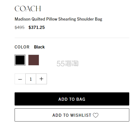 Coach 蔻驰 黑色Madison毛绒包包