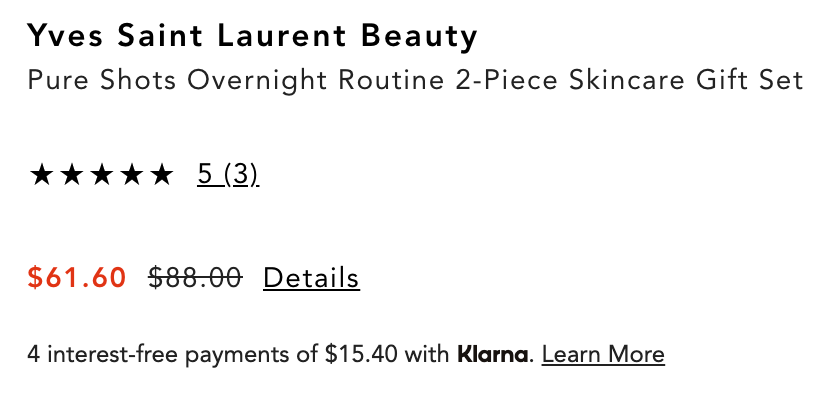 YSL 圣罗兰 Pure Shots 夜皇后精华2件套