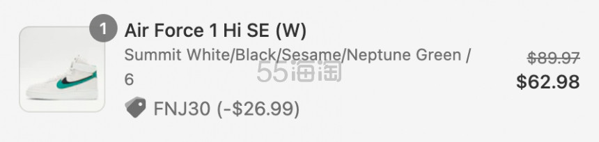 NIKE 耐克 AIR FORCE 1 高帮女鞋