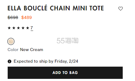 Tory Burch 汤丽柏琦 Ella 羊毛绒女士托特包