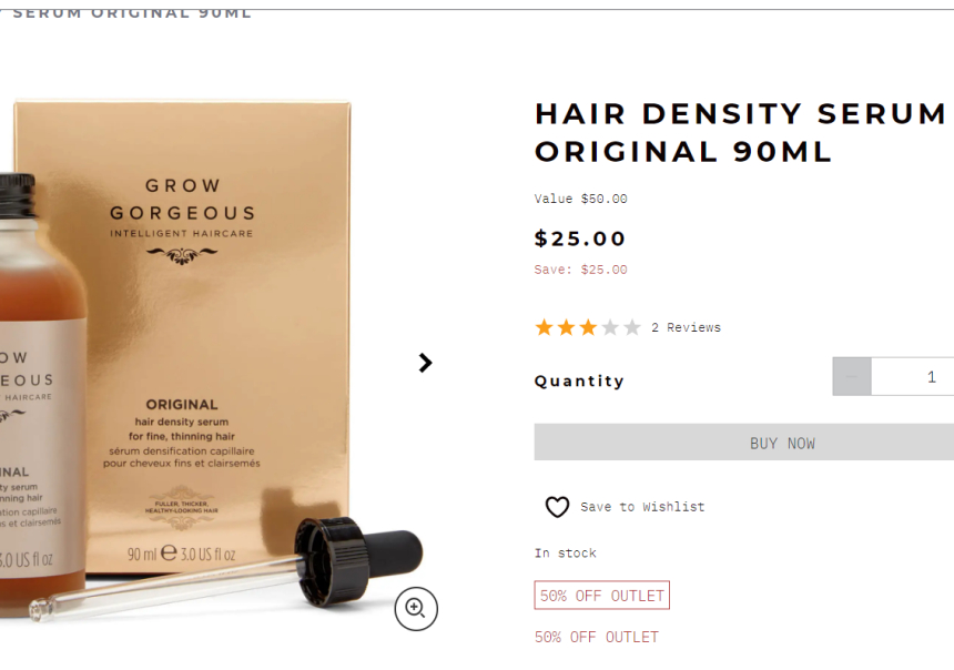 好价！Grow Gorgeous 旧版生发精华 90ml