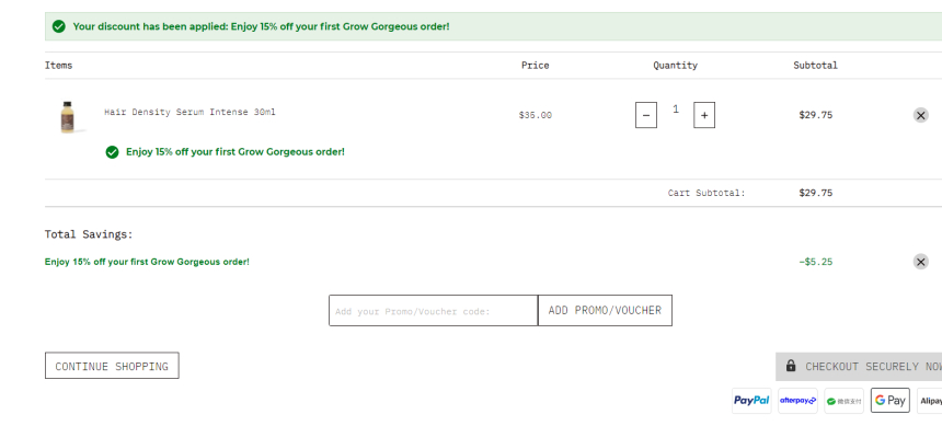 新品！Grow Gorgeous 加强版生发精华 30ML