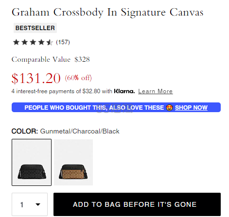 Coach 蔻驰 Graham 老花相机包双色可选