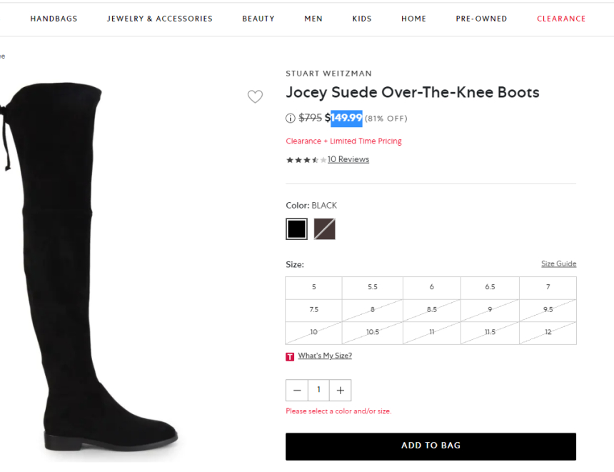 Stuart Weitzman Jocey 过膝靴