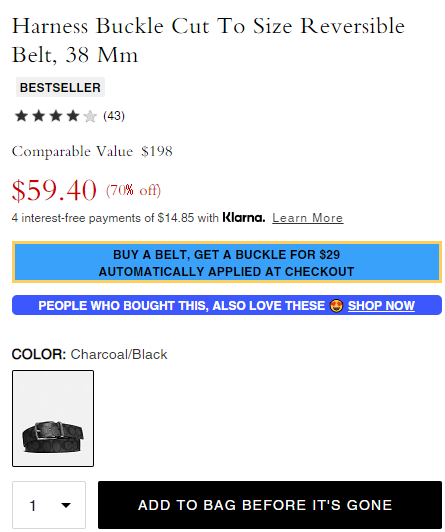 热卖！Coach 蔻驰老花男士皮带简洁款