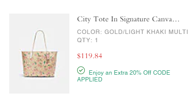 降价！Coach 蔻驰 樱桃老花托特包