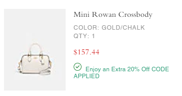 小降！Coach 蔻驰 Mini Rowan 纯白色斜挎包