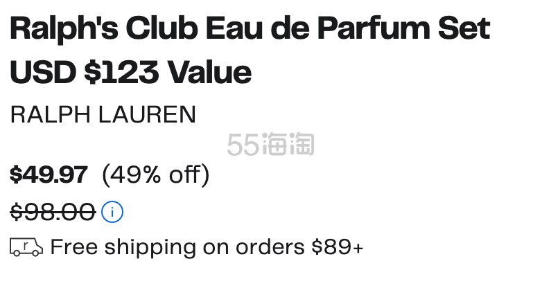 Ralph Lauren 俱乐部香水套装50lm+10ml