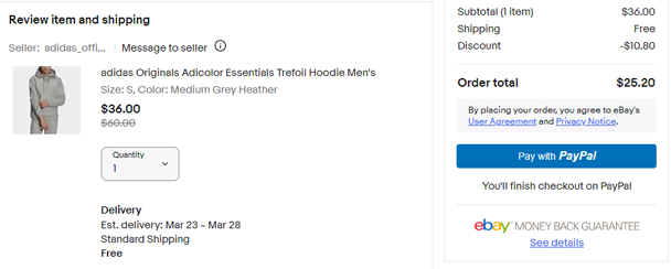 adidas Originals 三叶草 Trefoil 男款小标连帽卫衣