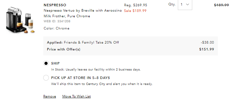 折上折！Nespresso 咖啡机