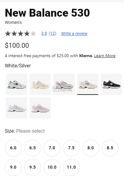 赵露思同款！New Balance 530 女子运动鞋 尺码全