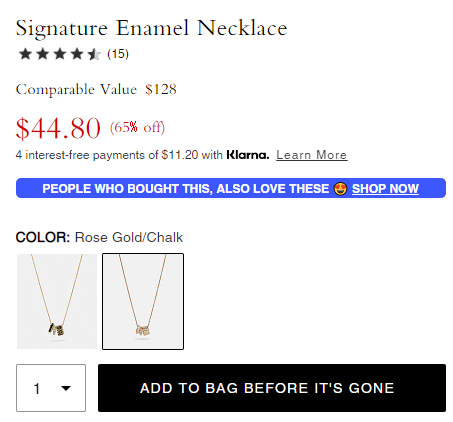 热卖！Coach 蔻驰三环项链双色可选