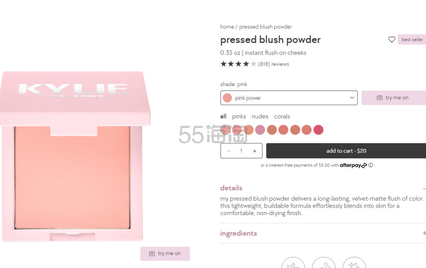 张元英同款 ！Kylie 腮红 #Winter Kissede、Pink Power